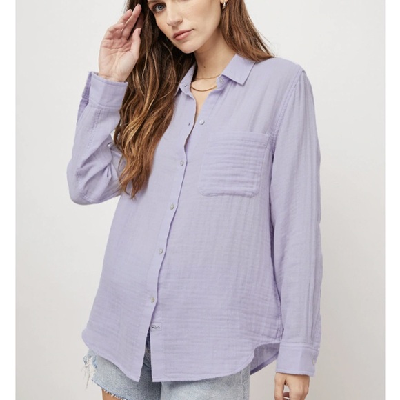 Rails Lilac Button-Down Shirt - Picture 1 of 8